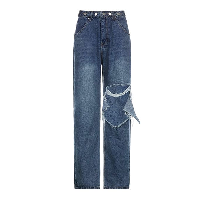 Blue Denim Baggy Jeans - Jeans