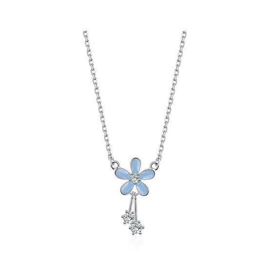 Necklace Mini Flower - Milk Blue main image 0