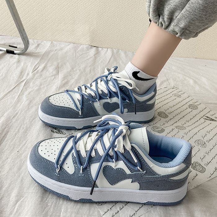 Blue Heart Sneakers - Sneakers