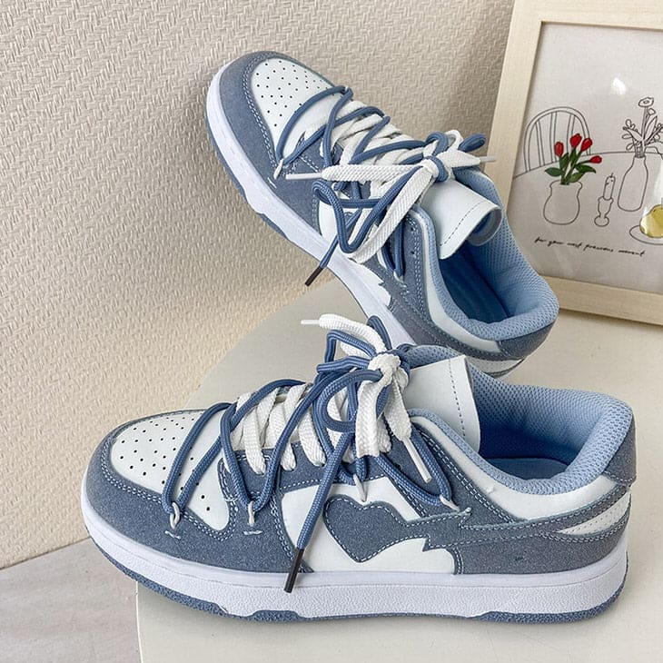 Blue Heart Sneakers - Sneakers