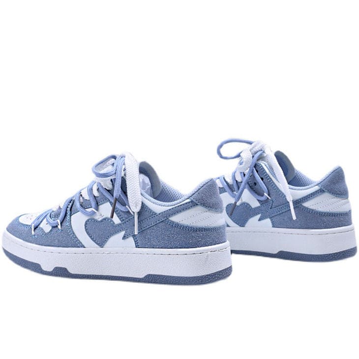 Blue Heart Sneakers - Sneakers