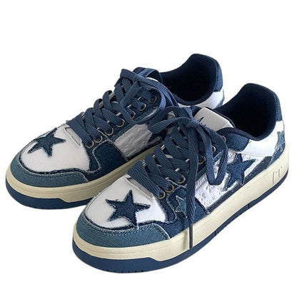 Blue Jeans Star Sneakers - EU36 (US6.0) / Blue - Sneakers