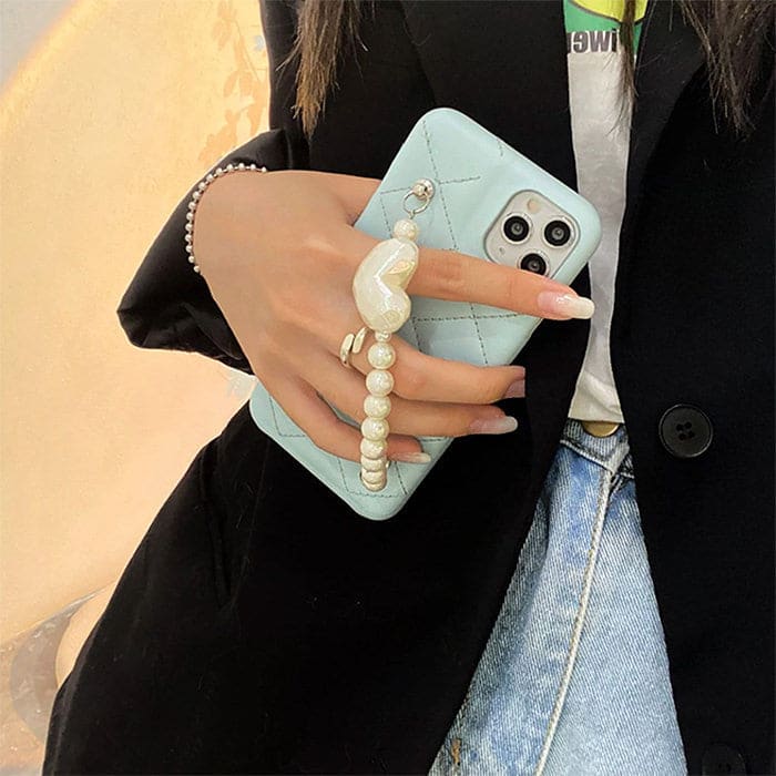 Blue Pearl Chain Phone Case - IPhone Case