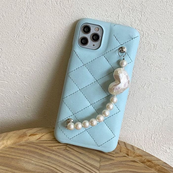 Blue Pearl Chain Phone Case - IPhone Case