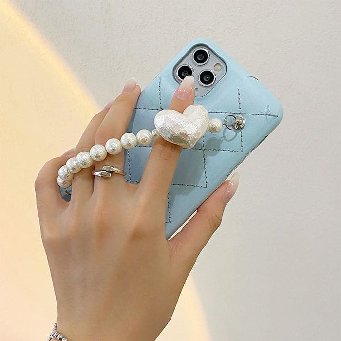 Blue Pearl Chain Phone Case - IPhone Case