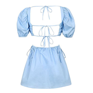 Blue Princess Strap - on Dress - Dresses