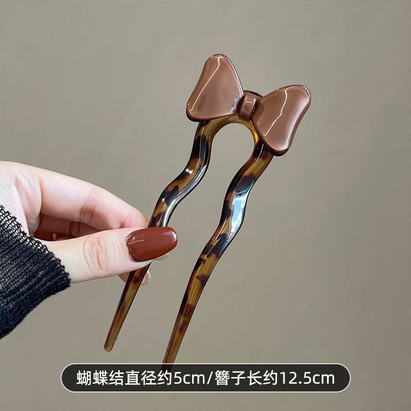 Bow Acetate Hair Stick