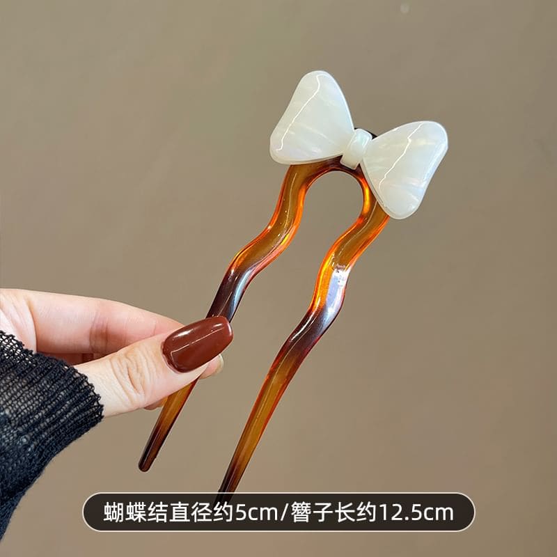 Bow Acetate Hair Stick