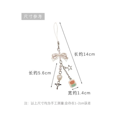 Bow Acrylic Alloy Phone Charm (Various Designs)