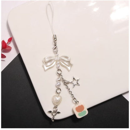 Bow Acrylic Alloy Phone Charm (Various Designs)