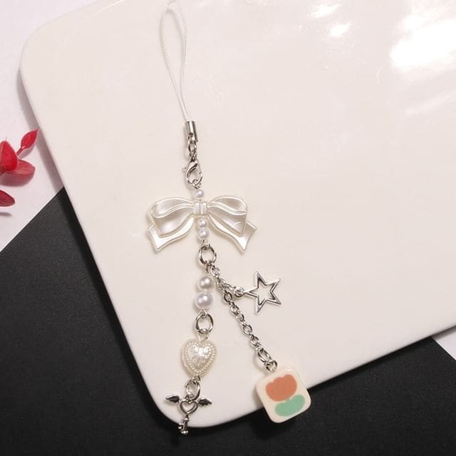 Bow Acrylic Alloy Phone Charm (Various Designs) - Q1520-1