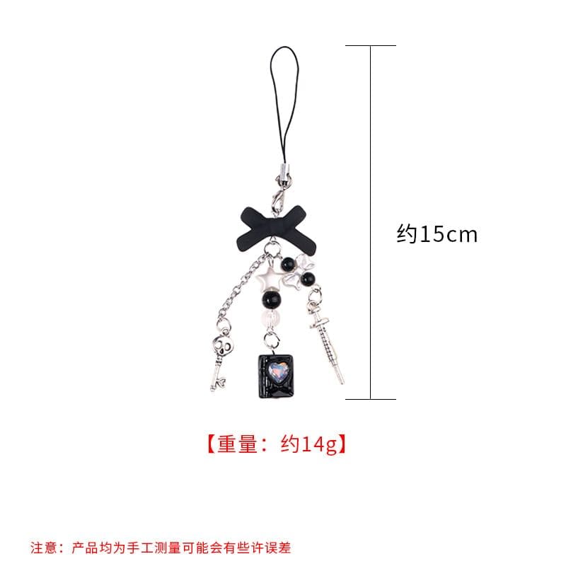 Bow Acrylic Phone Charm (Various Designs) - Q1571-2 - Khaki