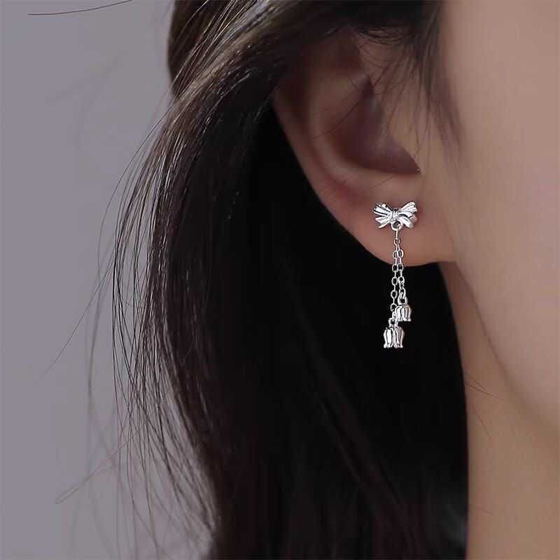 Bow Alloy Dangle Earring