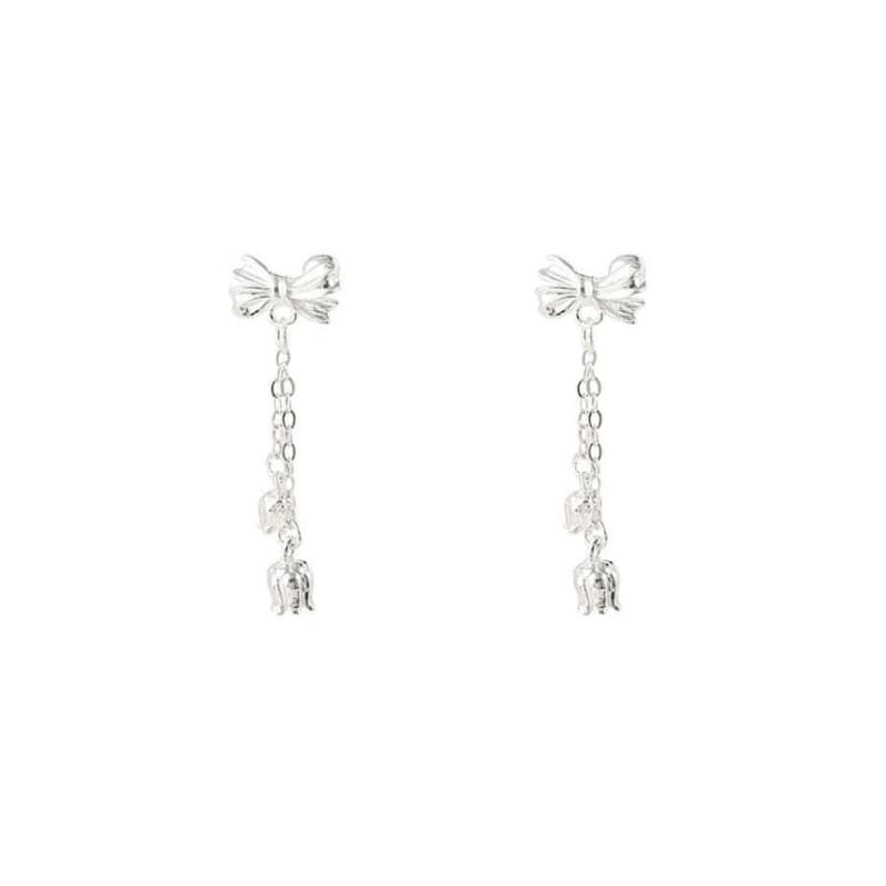 Bow Alloy Dangle Earring