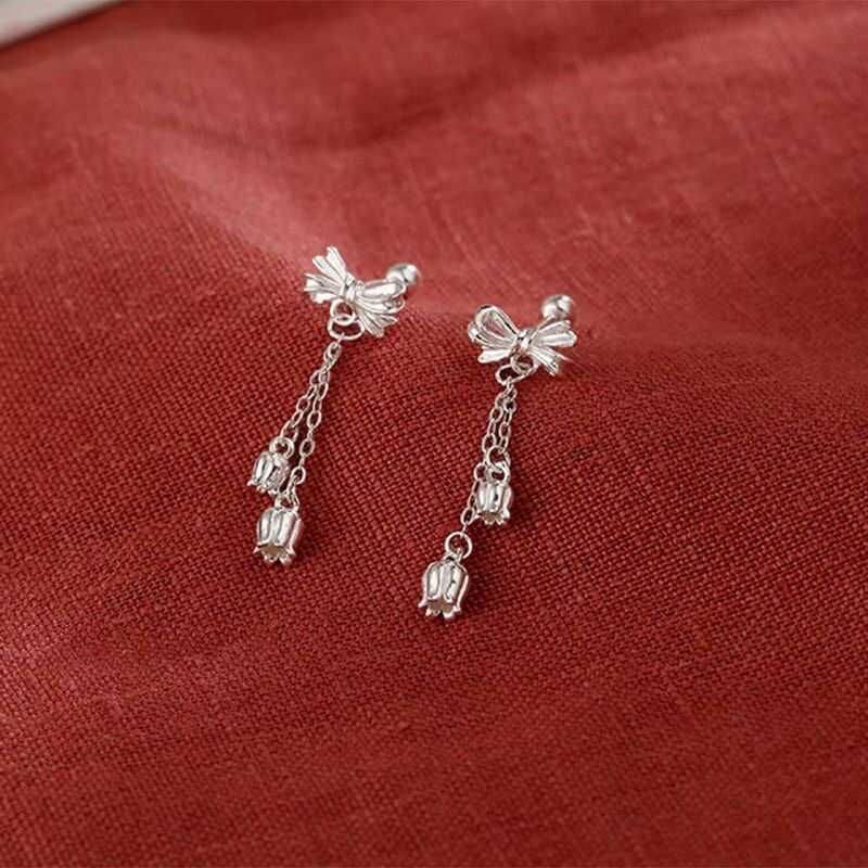 Bow Alloy Dangle Earring