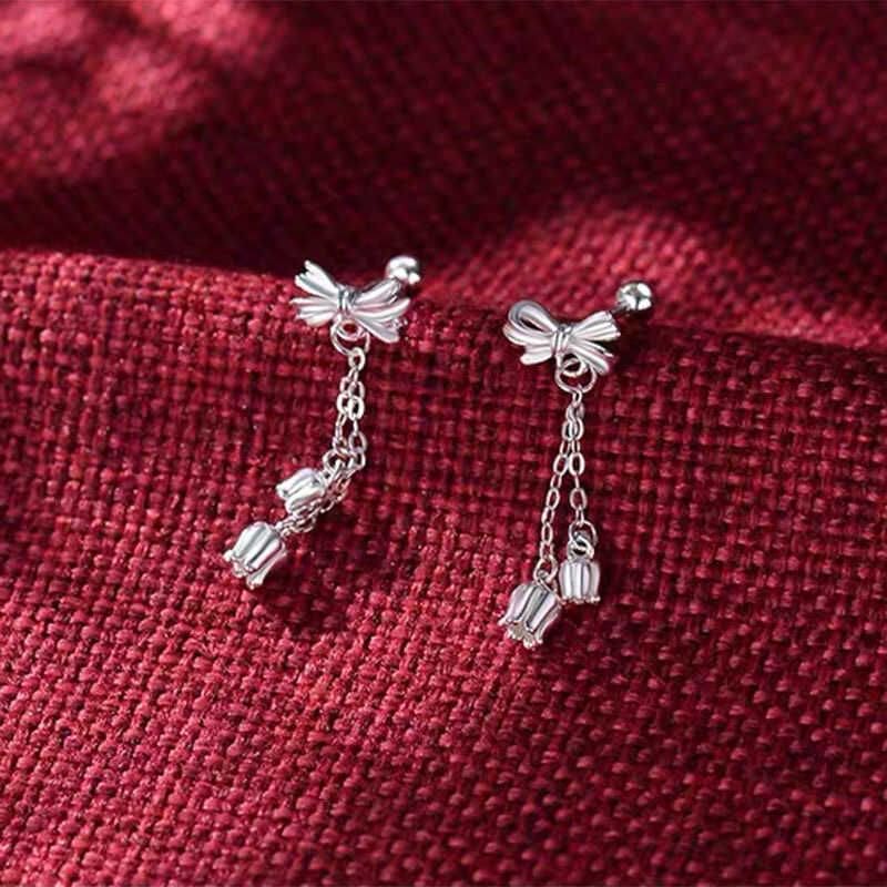 Bow Alloy Dangle Earring