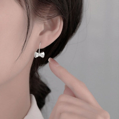 Bow Alloy Drop Earring