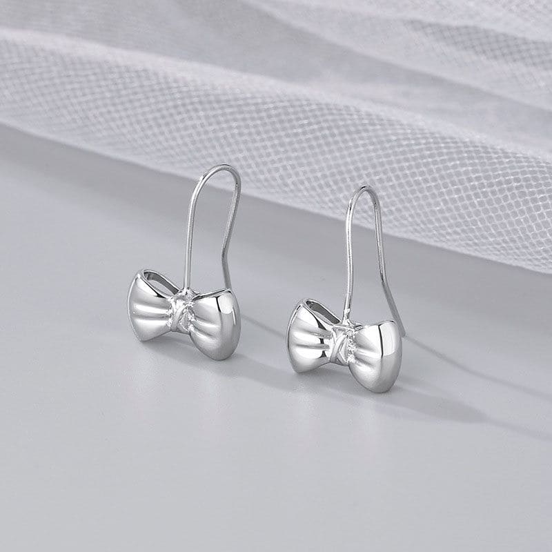 Bow Alloy Drop Earring