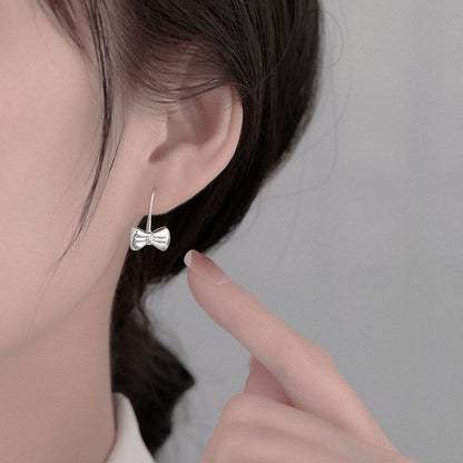 Bow Alloy Drop Earring