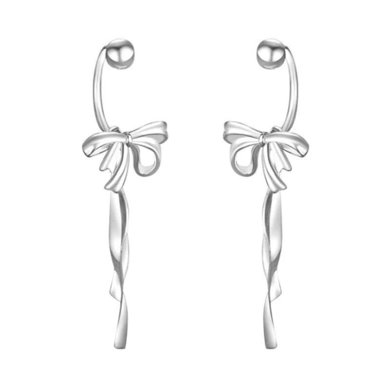 Bow Alloy Ear Jacket