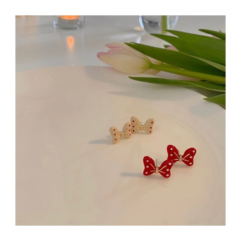 Bow Alloy Earring