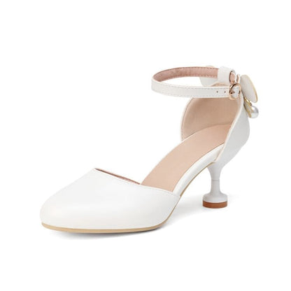 Bow Ankle Strap D’Orsay Pumps