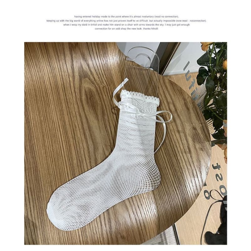 Bow Balletcore Lace Socks