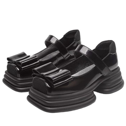 Bow Black Mary Janes - EU34 (US4.0) / Black - Shoes