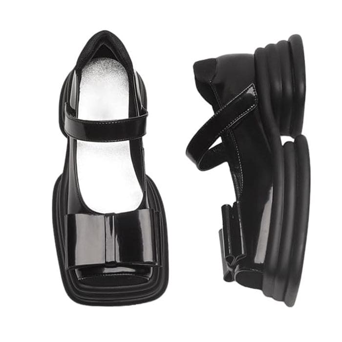 Bow Black Mary Janes - Shoes