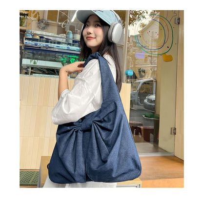 Bow Canvas Tote Bag