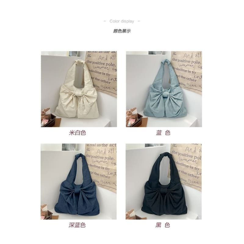 Bow Canvas Tote Bag