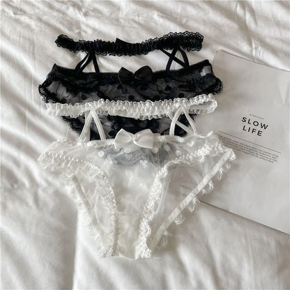 Bow Cutout Lace Panty