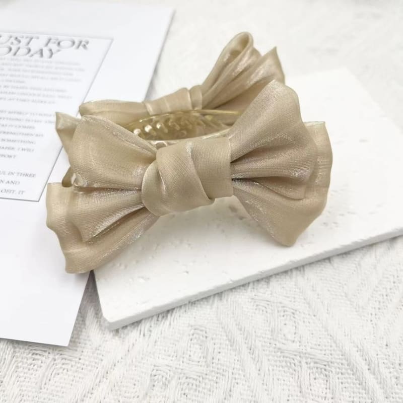 Bow Fabric Hair Clamp