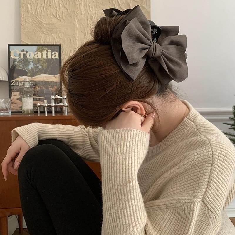 Bow Fabric Hair Claw