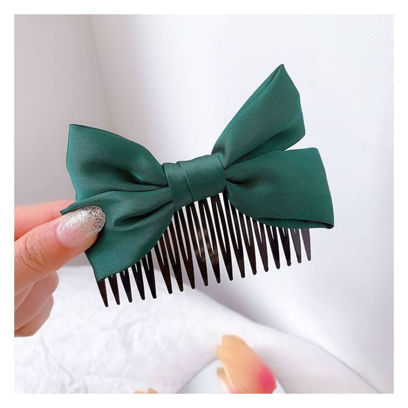 Bow Fabric Hair Comb