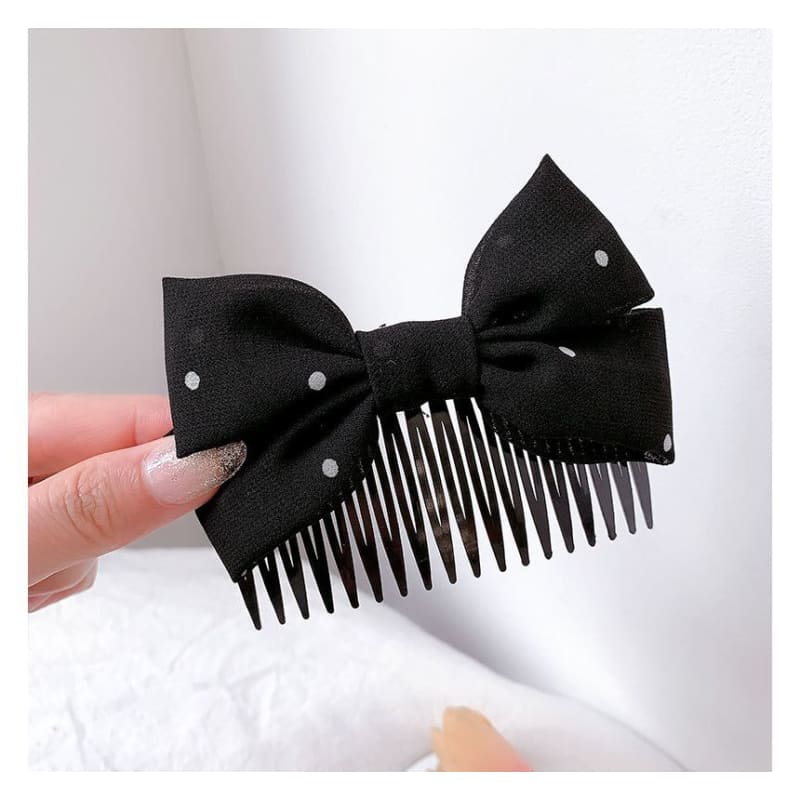 Bow Fabric Hair Comb