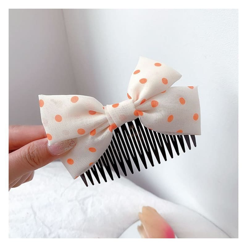 Bow Fabric Hair Comb