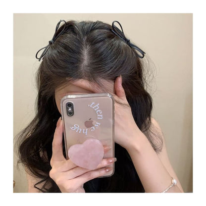 Bow Faux Leather Hair Clip