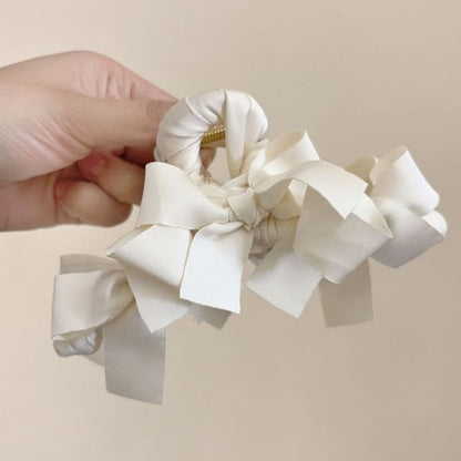 Bow Hair Claw - Off-White / One Size