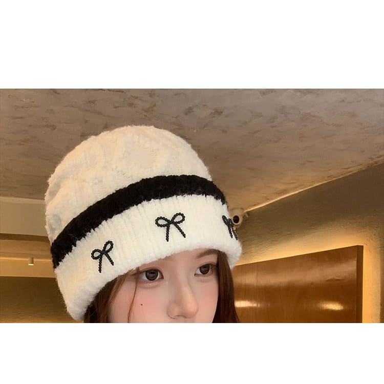 Bow Knit Beanie