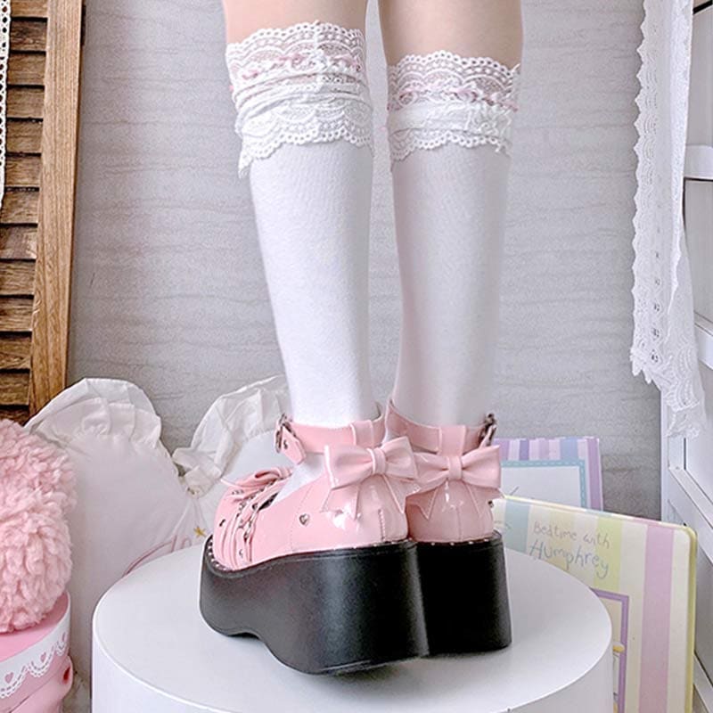 Bow Knot Chain Lolita Mary Janes Shoes