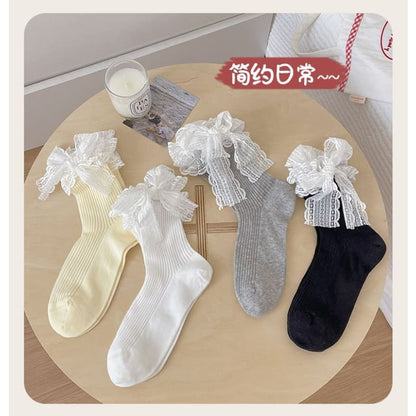 Bow Lace Socks / Set