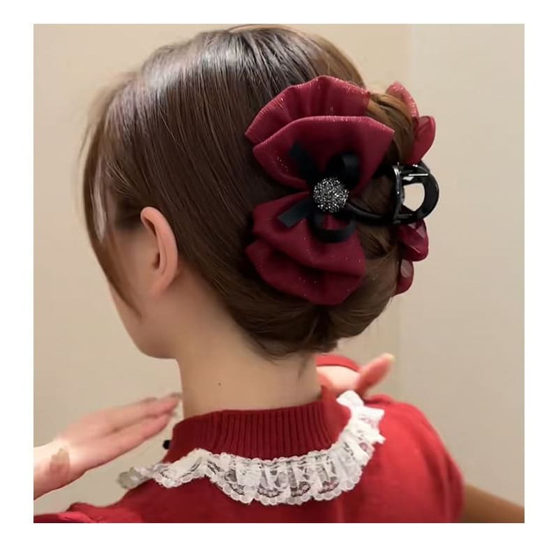 Bow Mesh Acrylic Hair Clamp (Various Designs)