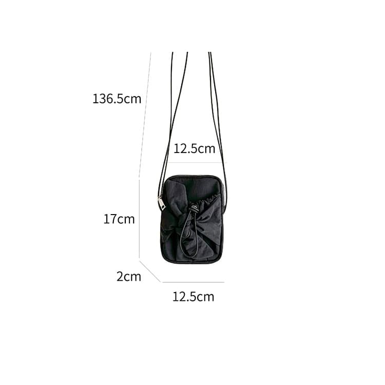 Bow Nylon Crossbody Bag