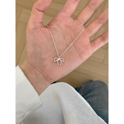 Bow Pendant Alloy Necklace