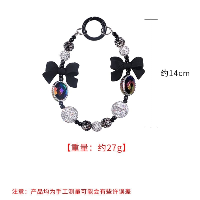 Bow Rhinestone Resin Bag Charm (Various Designs)