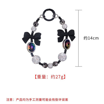 Bow Rhinestone Resin Bag Charm (Various Designs)