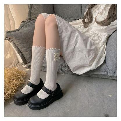 Bow Ruffle Trim Socks Egirldoll