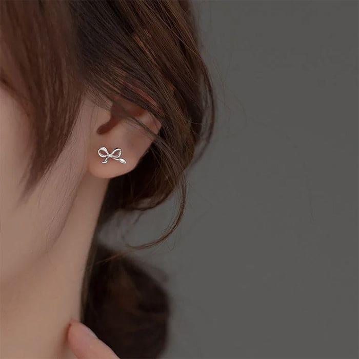 Bow Stud Earrings - earrings