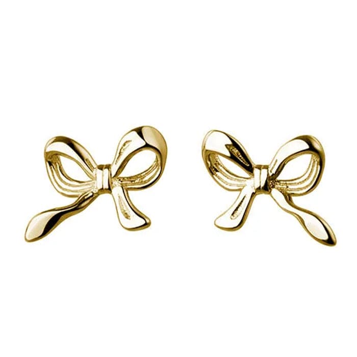 Bow Stud Earrings - Standart / Gold - earrings